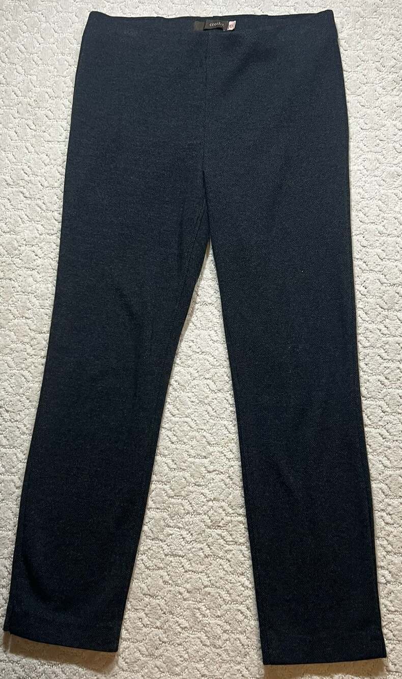 Crosby Size 10 Charcoal Grey Textured Knit Leggings